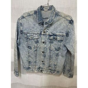 Vintage Georges Marciano Guess Denim Jacket Mens Med Jean USA‎ Made Acid Wash